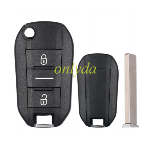 peugeot 2 button remote key blank with VA2/HU83 blade