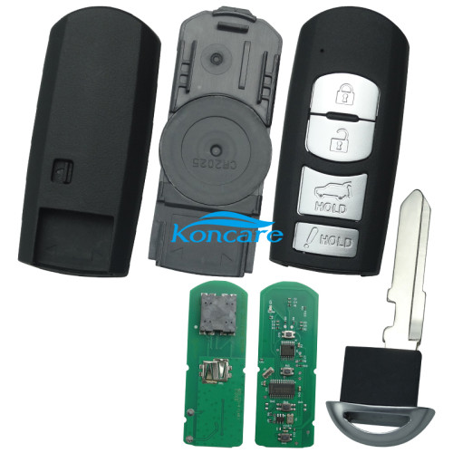 For kydz brand Mazda 8 keyless 4 button modified remote With 434mhz, with 4D63 chip,PCB SKE11B-01