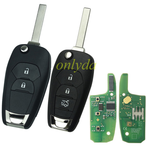 For Chevrolet 2/3 button remote key with 4A chip 434mhz,aftermarket (please choose key shell )