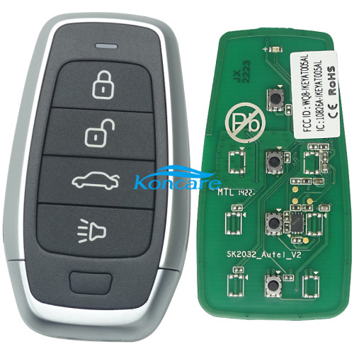 AUTEL MAXIIM IKEY Standard Style IKEYAT004CL 4 Buttons Independent Smart Key (Panic/ Trunk)