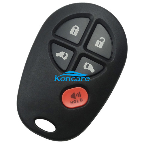 For Toyota 5 button remote key shell