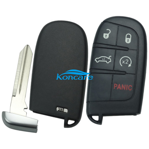 For Jeep 5 button smart key with 433mhz with 4a chip Jeep renegade included SIP22 key blade FCC:M3N-40821302