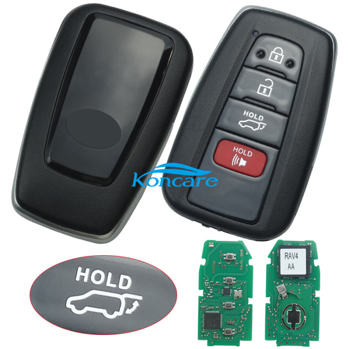 For Toyota 3+1 button remote key with blade FCC ID : HYQ14FBC 0351 BOARD RAV4 314.36Mhz-312.1Mhz