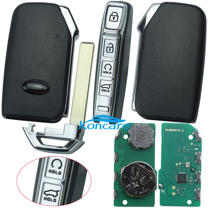 Smart Key Fob 4 Buttons Remote for Kia Sportage 2019 4 Buttons/433MHz / NCF 29A1X HITAG3 / P/N: 95440-F1200
