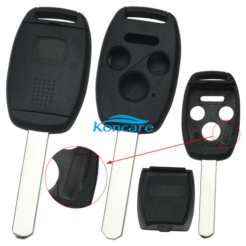 For Honda upgrade3+1 buttons remote key shell （With chip slot place)