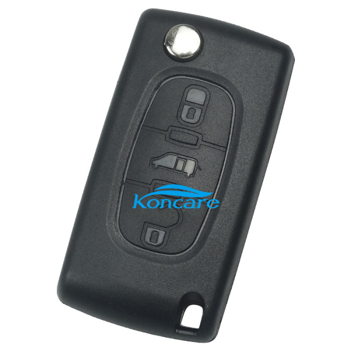 For Peugeot 0536 3 Button Flip Remote Key with 46 chip PCF7961chip FSK model with VA2 and HU83 blade, please choose the key shell