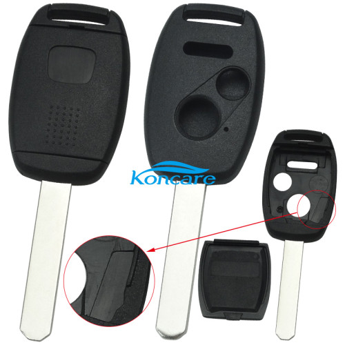 For Honda upgrade 2+1 buttons remote key shell （Without chip slot place)