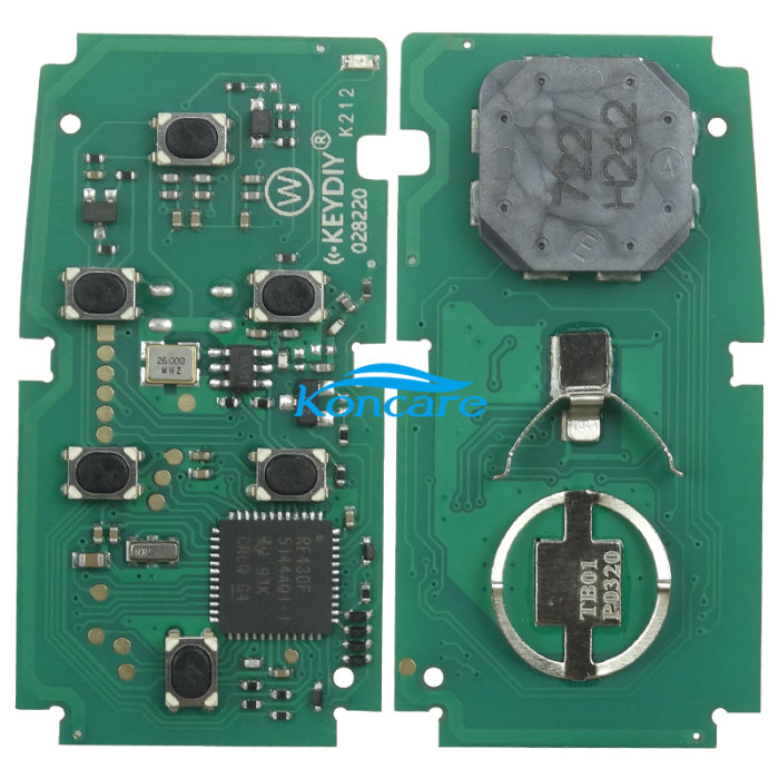 KEYDIY TB01-6 KD Smart Key Universal Remote Control With 8A/Toyota H chip ,please choose the key shell