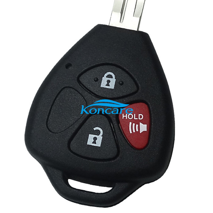 For Toyota upgrade 2+1 button remote key blank with TOY43 blade with badge