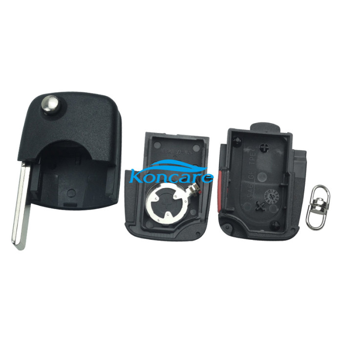 For Audi Small battery 2+1 button remote key blank with panic 1616 model