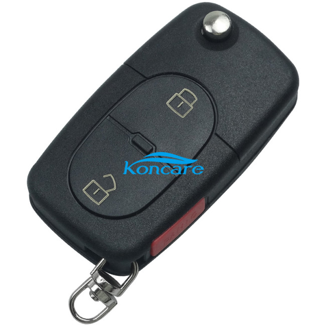 For Audi Small battery 2+1 button remote key blank with panic 1616 model