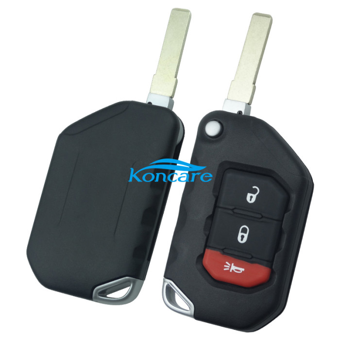 2018-2021 For Jeep Wrangler / 2+1 Button Smart Flip Key 433.92MHz ASK PCF7939M / HITAG AES / 4A CHIP PN: 68416782AA / FCC ID: OHT1130261