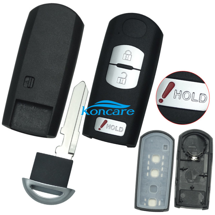 Mazda 2+1 button remote key blank