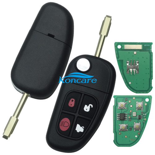 For ford Jaguar 4 button remote key with 315/434mhz & 4D60 glass chip