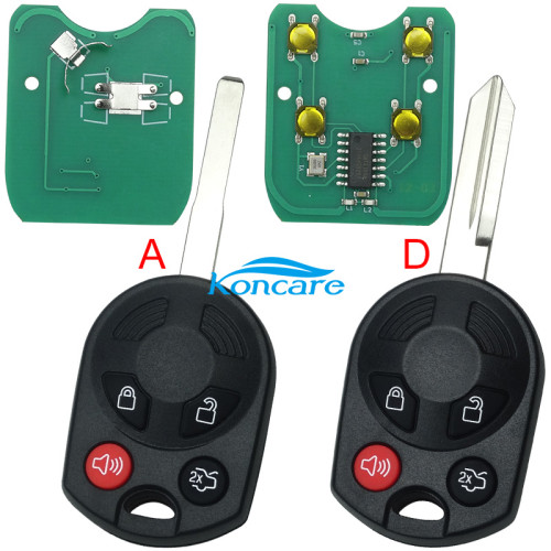For ford 4 button remote key with 315mhz