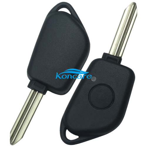 For Peugeot 1 button remote key blank with 4 track blade without badge
