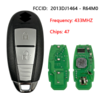 For 2 button 47 chip Suzuki Swift / SX4 / Vitara 37172-54P01 37172-54P02 FCC ID 2013DJ1464-R64M0 433MHz， CMIIT ID: 2013DJ1464 code ：R64M0