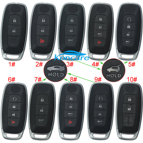 For Nissan 3 button remote key blank