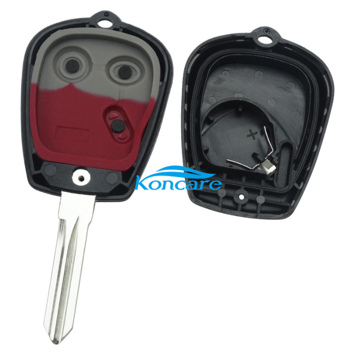 2+1 button remote key blank with battery clamp