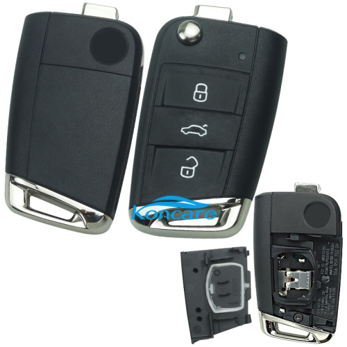 original for VW 3 button remote key with Hitag PRO VAG(MQB 49) 434mhz FCCID: 5G6 959 752 BK unkeyless CMIIT ID :NBGFS1250