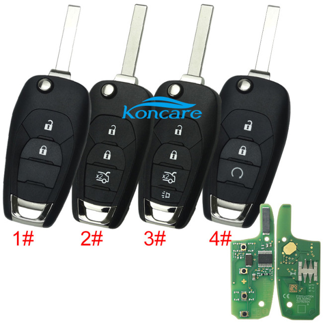 For Chevrolet OEM 3 button remote key with 7961A chip-434mhz,The OEM PCB , aftermarket key shell