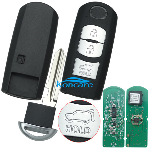 For 3 button remote key with 433.92mhz FSK with PCF7953P/HITAG Pro /49 chip