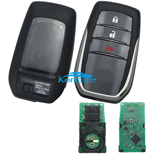 For Toyota Hilux original 3 button remote key with Toyota H chip 312-314mhz