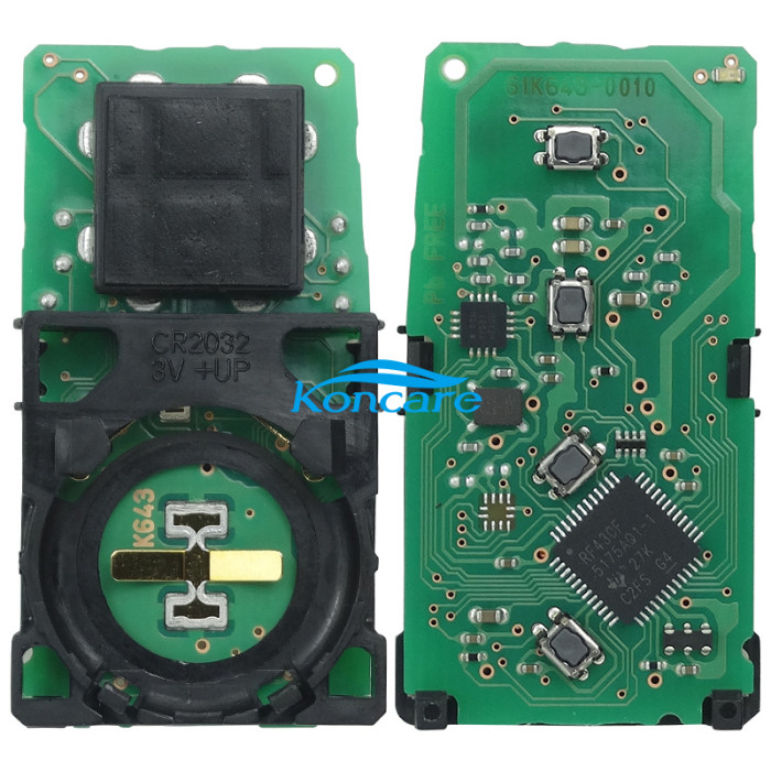 For Toyota Fortuner original 3+1 button remote key with 312-314 mhz with Toyota H chip