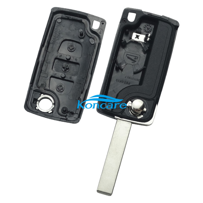 For OEM Citroen 3 Button Flip Remote Key with 434mhz (battery on PCB) with FSK model with 46 chip with VA2 and HU83 blade , please choose the key shell