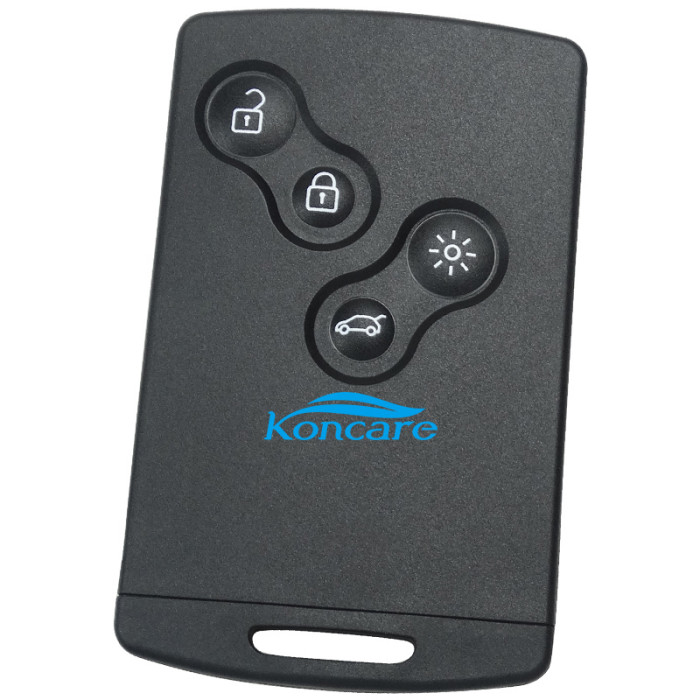 For Renault 4 button remote key blank with badge