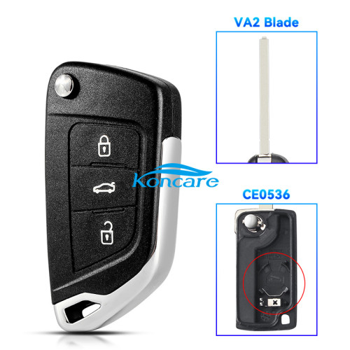 Modified for Citroen key shell with 3 button with car button with battery clamp or without battery clamp , please choose the blade