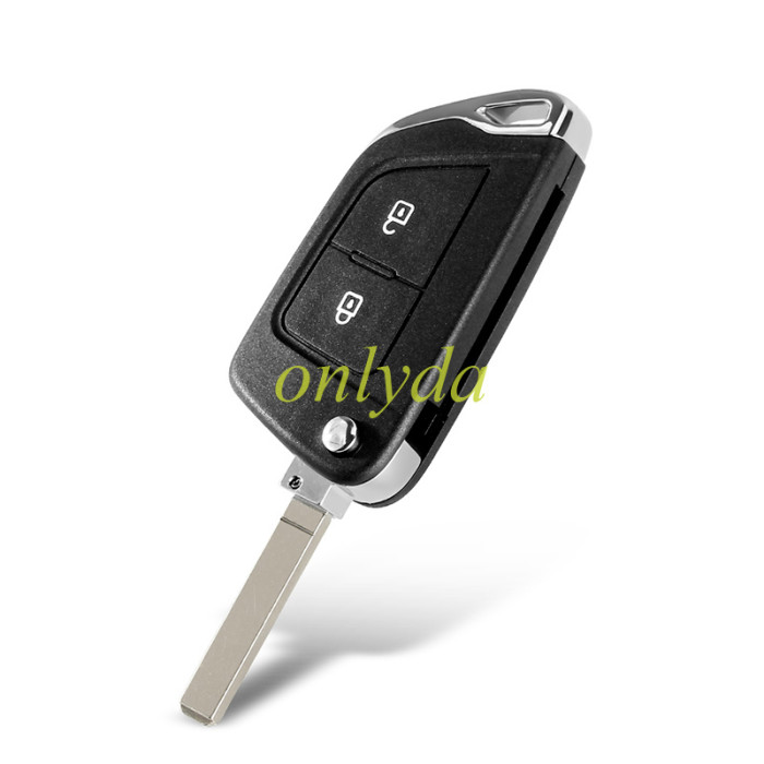 Modified for Peugeot key shell with 2 button with VA2 or HU83 blade