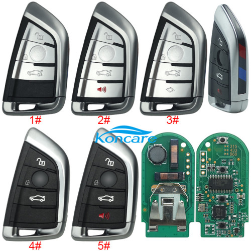 For BMW X5 keyless 4button remote key with PCF7953P chip-868mhz FSK 5AF 011926-11 BMW 9337242-01 CMIIT ID:2013DJ5983