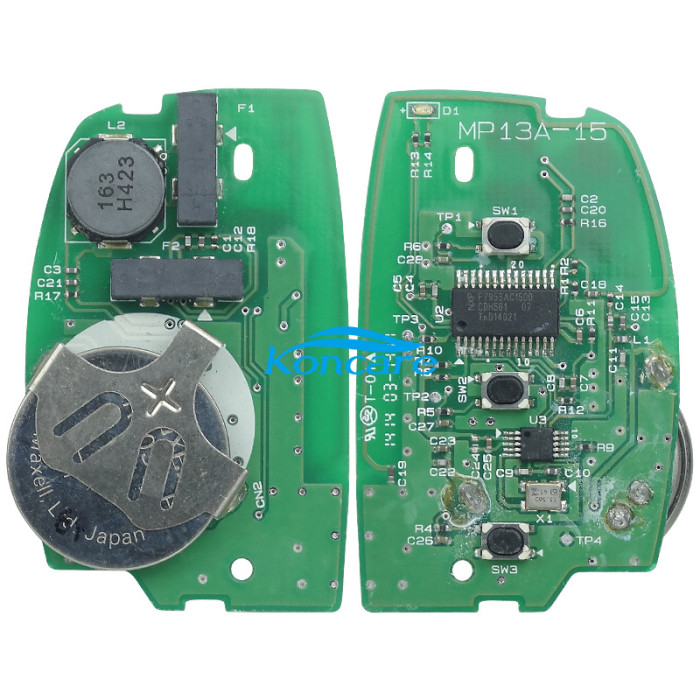 Original for Hyundai 3 button remote key with 433mhz with PCF7945/7953(HITAG2) chip PN:F7953AC1500