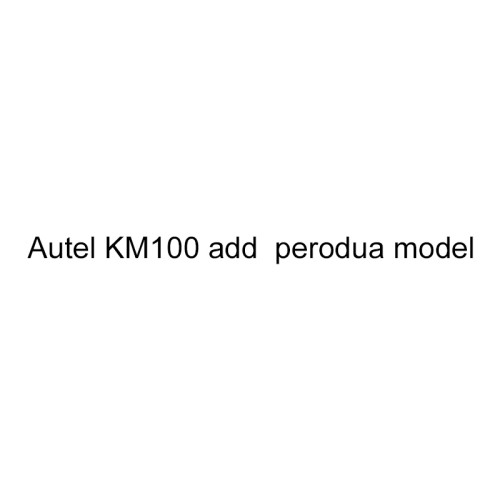 Autel KM100 add perodua model
