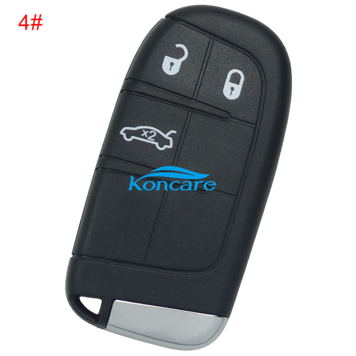 For Jeep 3+1 button smart key with 434mhz with 4A chip Jeep Compass included SIP22 key blade FCC:M3N-40821302