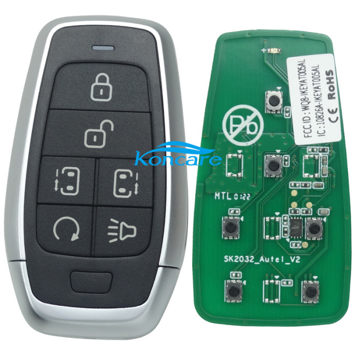 For AUTEL MAXIIM IKEY Standard Style IKEYAT006DL 6 Buttons Independent Smart Key (Left Door/ Right Door/ Remote Start)