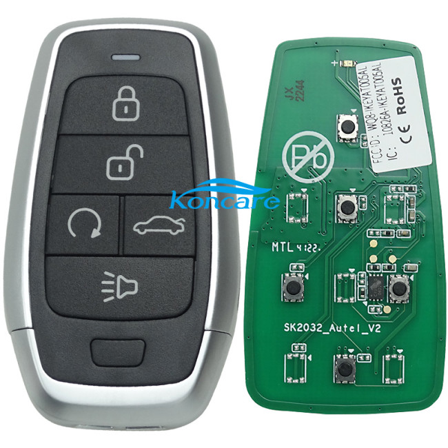 For AUTEL MAXIIM IKEY Standard Style IKEYAT005BL 5 Buttons Independent Smart Key (Remote Start/ Trunk)