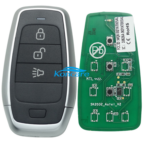 For AUTEL MAXIIM IKEY Standard Style IKEYAT003AL 3 Buttons Independent Smart Key (Lock/ Unlock/ Panic)