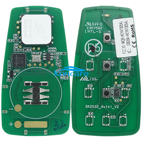 For AUTEL MAXIIM IKEY Standard Style IKEYAT003BL 3 Buttons Independent Smart Key (Lock/ Unlock/ Trunk)