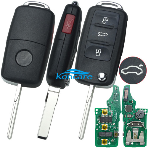 For VW 3+1 button remote key 315MHz ASK ID48 CHIP Model Number is 5KO 959 753AH/5KO-837-202AK FCC ID: NBG010206T P/N: 5K0837202AK made in China
