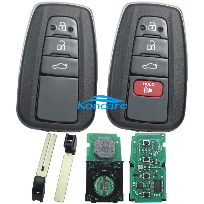 KEYDIY TDB36-3 TDB36-4 KD Smart Key Universal Remote Control With Toyota 4D chip ,please choose the key shell