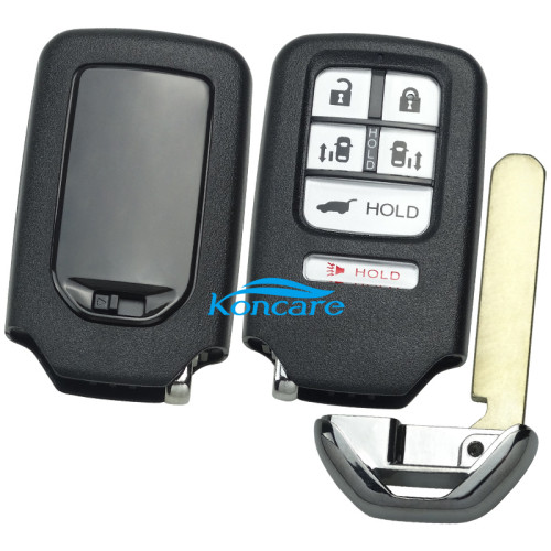 5+1 button remote key blank with blade