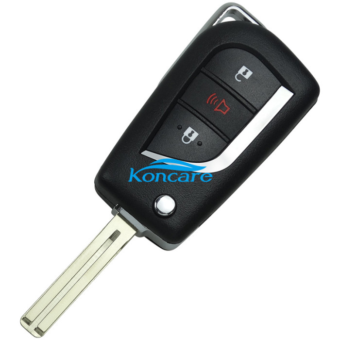 2+1 button flip remote key blank with Toy48 blade