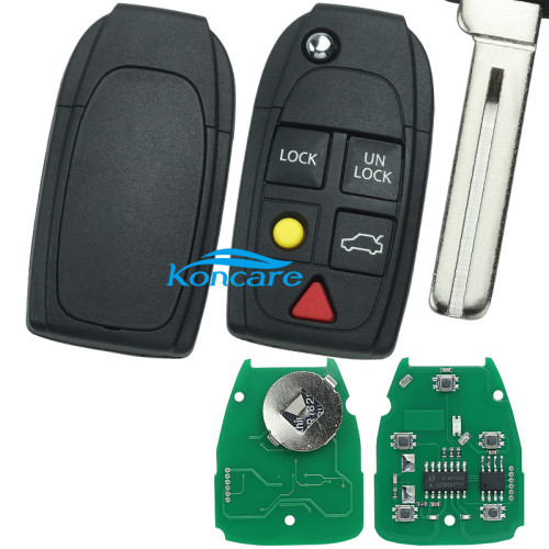 aftermarket Volvo flip Remote key for XC70 XC90 V70 S60 S80 315 MHZ with ID48 CHIP FCC ID:LQNP2T-APU