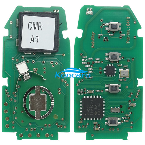 For Toyota 2+1 button remote key with blade FCC ID : MOZBR1ET 0010 BOARD for C-HR 314.36Mhz-312.1Mhz