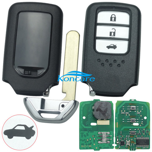 Vezel XR-V keyless smart 3 button remote key with 434mhz 47chip