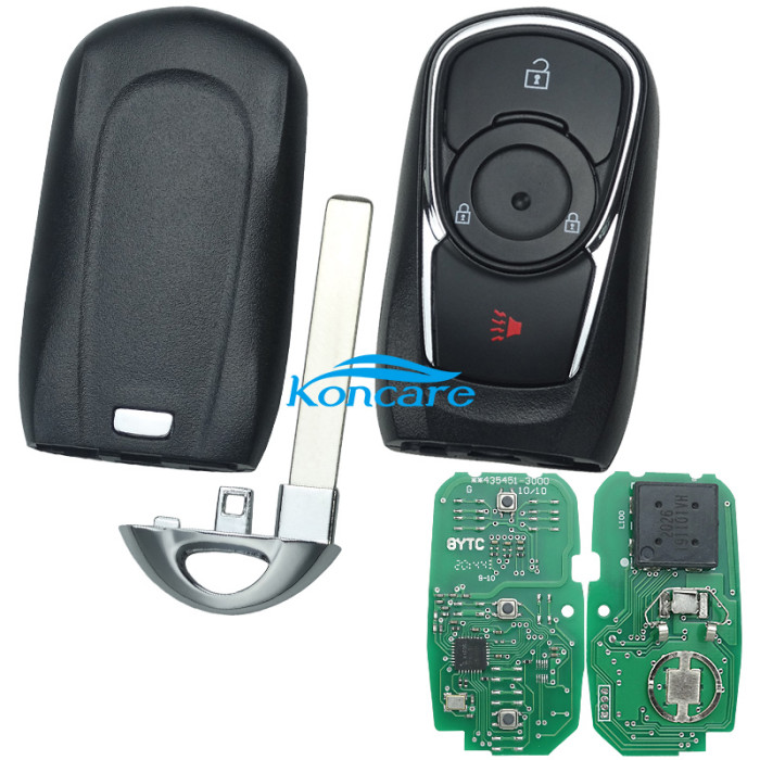 For Buick Keyless Smart 2+1 button remote key with 7952E HITAG2 46chip- 433mhz ASK model Buick Regal 2018-2020 FCC ID: HYQ4EA / PN: 13506667