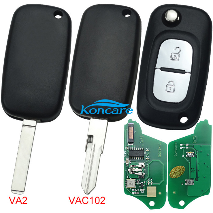 For Renault Modified 1 button remote key7947 chip-434mhz