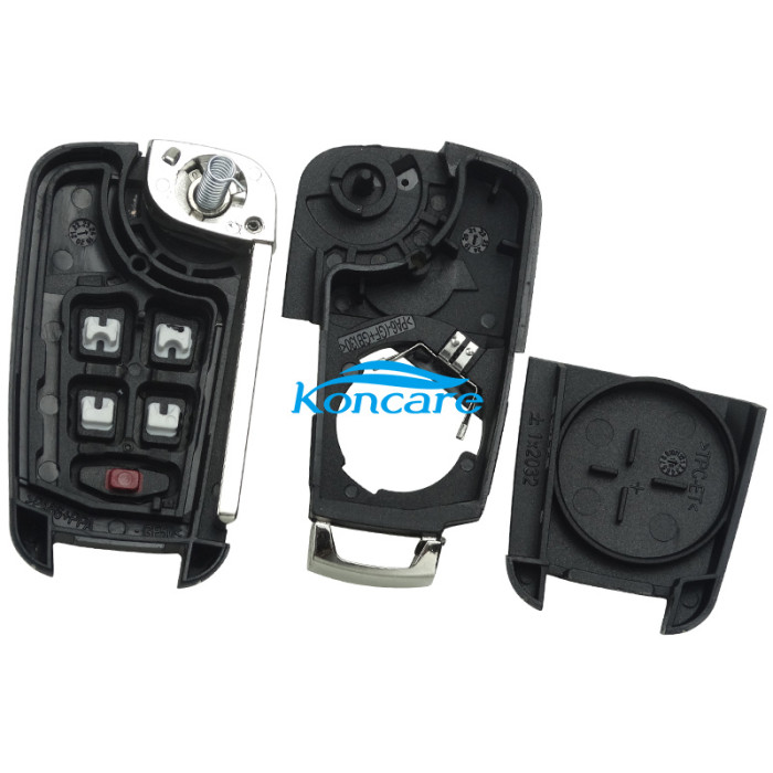 Opel 4+1 button remote key blank with panic